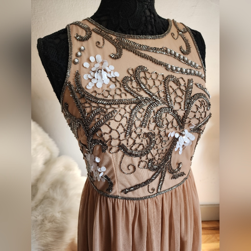 Gianni Bini Blush Beaded Dress